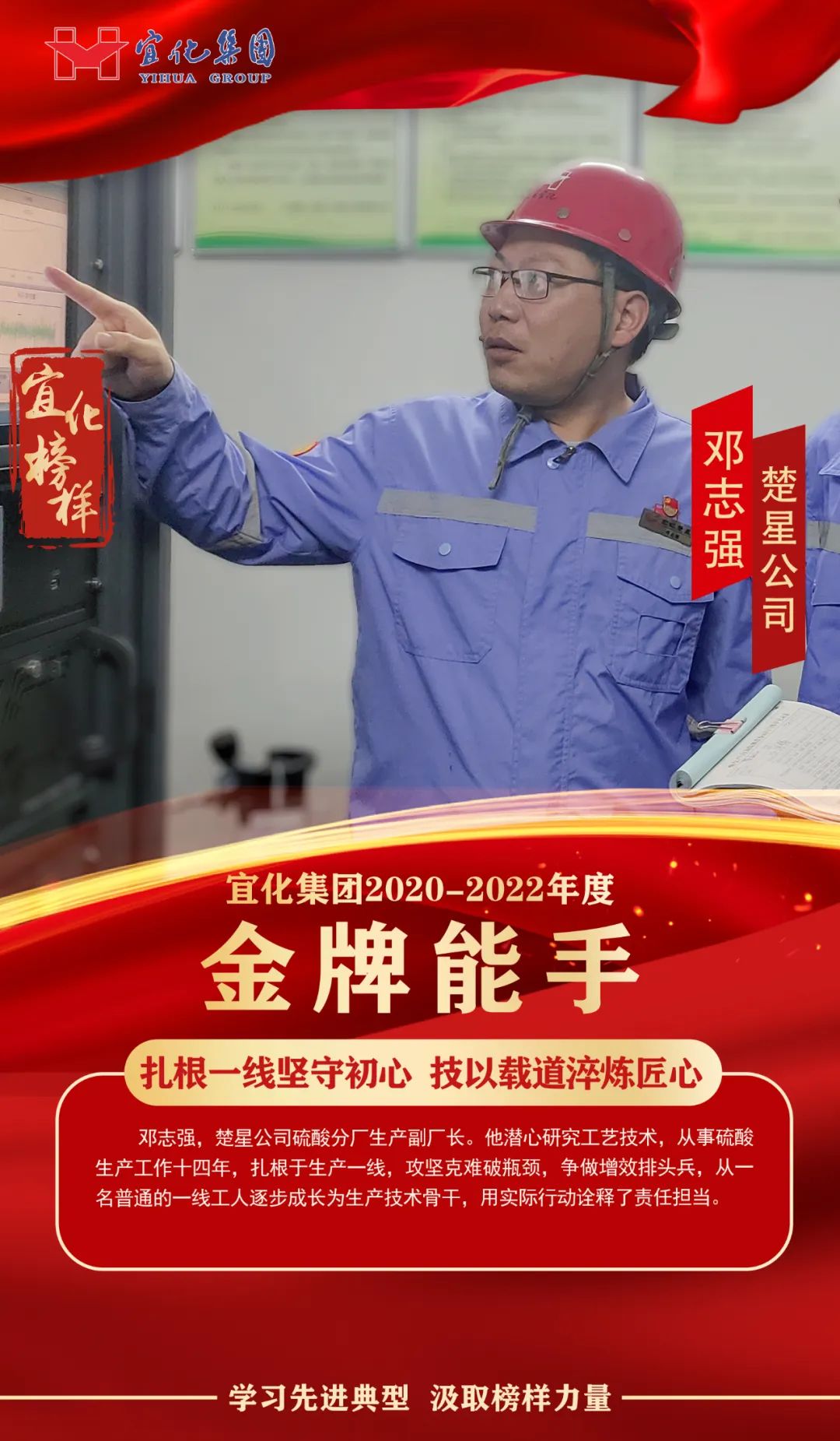 【宜化榜樣】金牌能手鄧志強(qiáng)：扎根一線堅(jiān)守初心，技以載道淬煉匠心